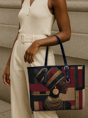 Regal Geometry Leather Bucket Bag QR0XD783