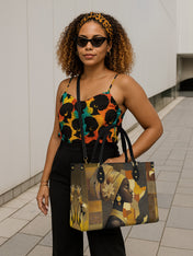 Scarlet Continent Premium Leather Handbag QR0XD766