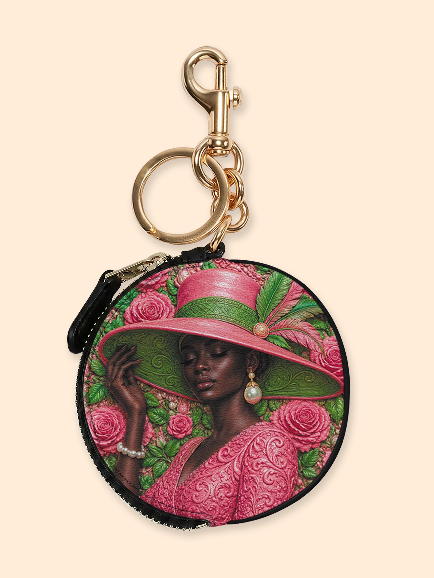 Chosen Bloom Circular Coin Pouch Bag Charm QR0TD708