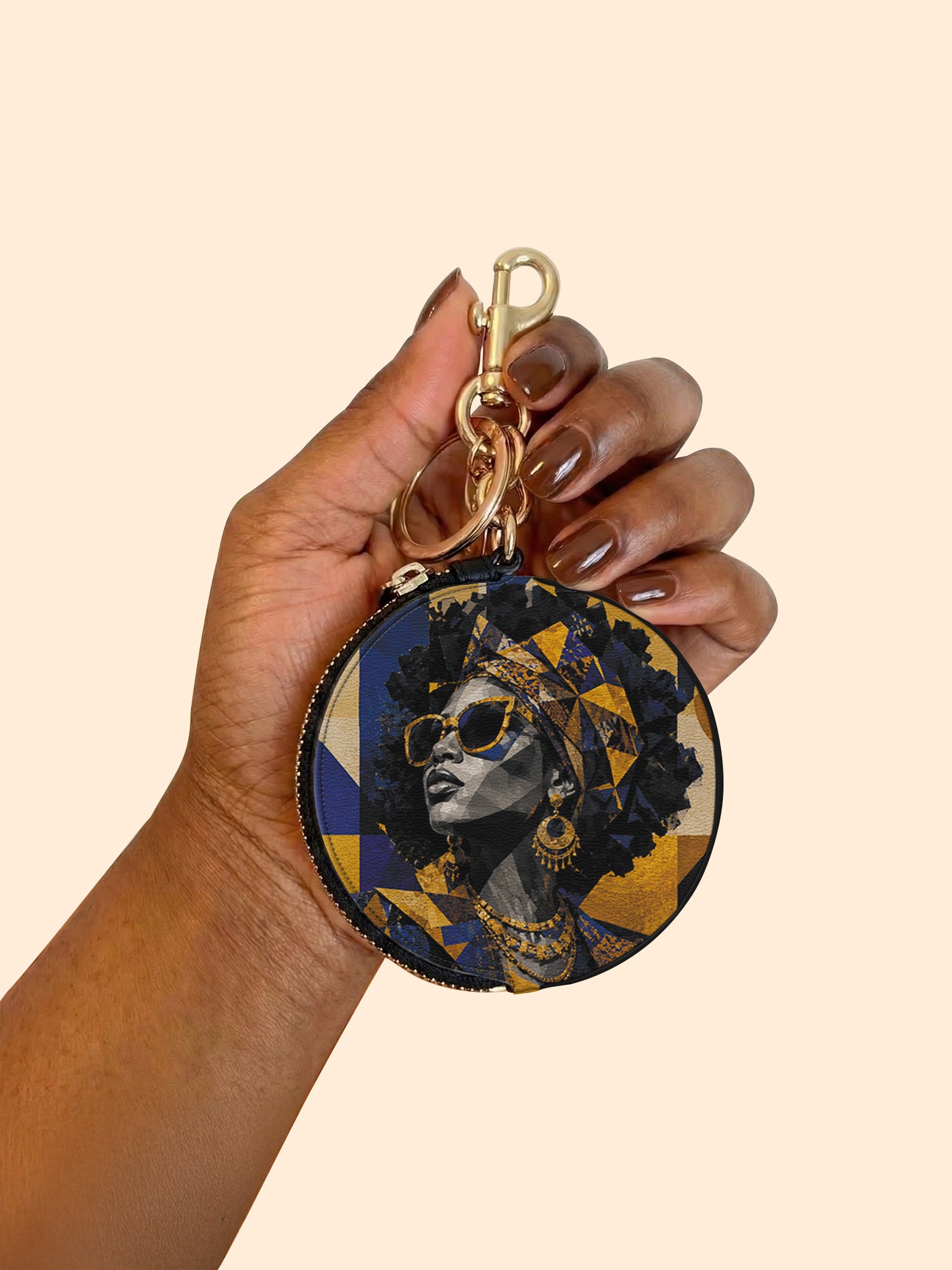 Stellar Grace Circular Coin Pouch Bag Charm QR0HH215