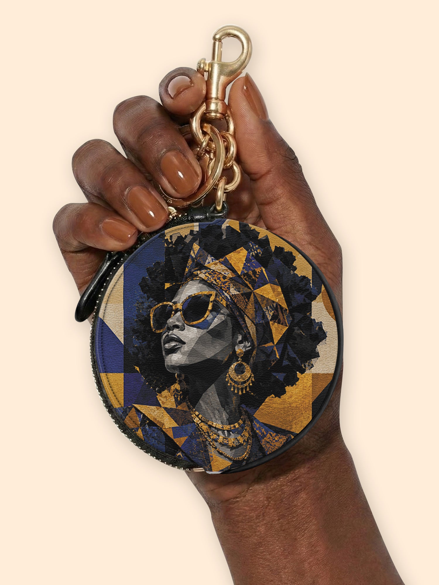 Stellar Grace Circular Coin Pouch Bag Charm QR0HH215