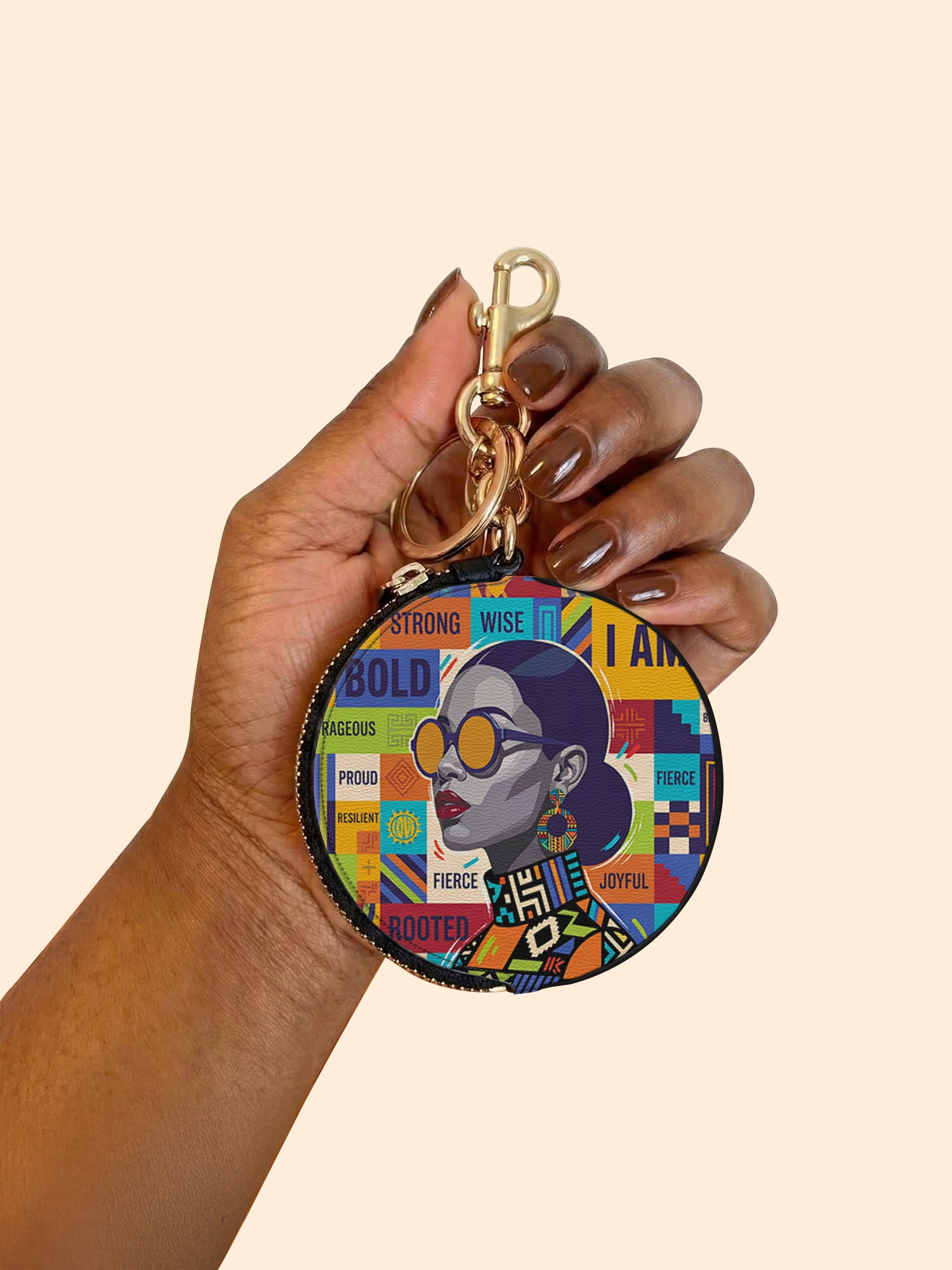 Words Never Said Circular Coin Pouch Bag Charm QR0XD861