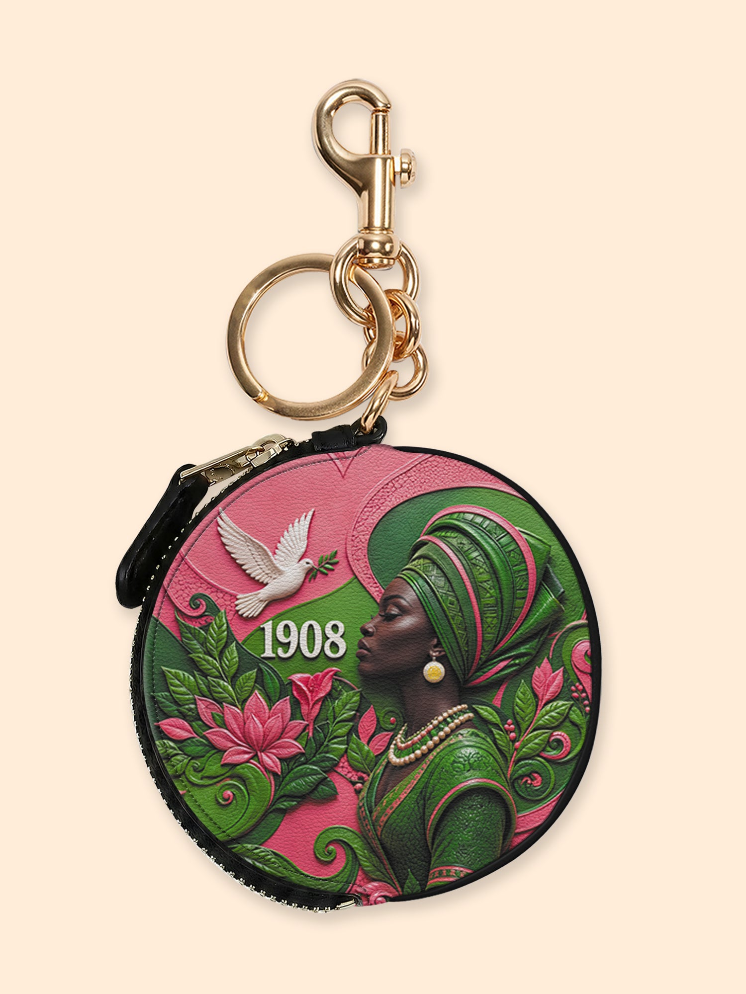 Rooted Grace Circular Coin Pouch Bag Charm QR0TD707