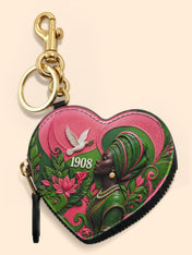 Rooted Grace Heart Coin Pouch Bag Charm QR0TD707