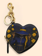 Regal Bloom Heart Coin Pouch Bag Charm QR0HH216