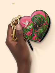Rooted Grace Heart Coin Pouch Bag Charm QR0TD707