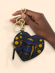 Regal Bloom Heart Coin Pouch Bag Charm QR0HH216