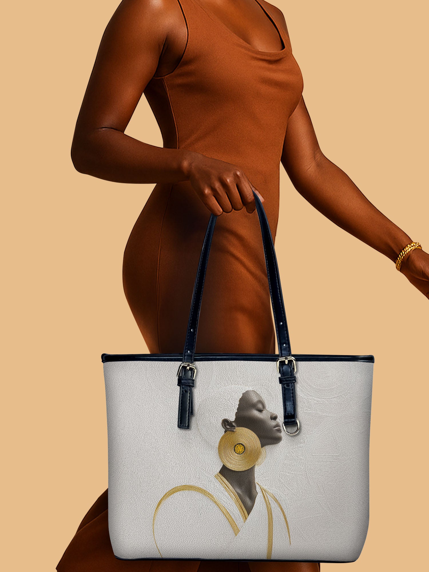 Fade Contrast Leather Bucket Bag QR0TD481