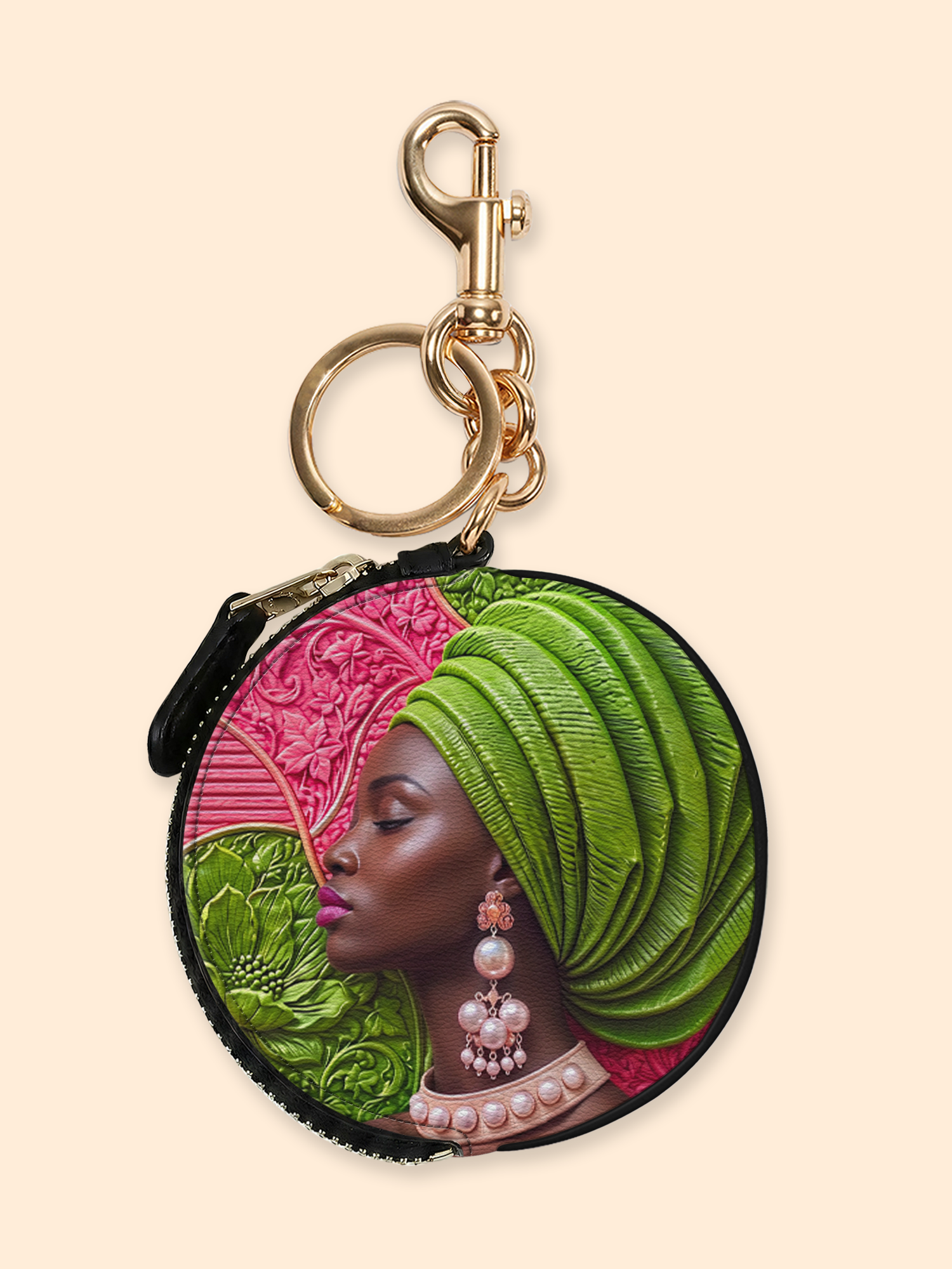 🎁 Divine Green Circular Coin Pouch Bag Charm QR0TD705 (100% off)