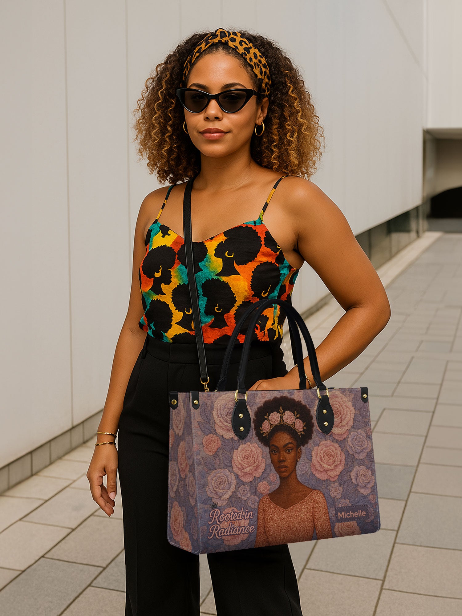 Rooted in Radiance Premium Leather Handbag