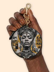 Golden Era Pulse Circular Coin Pouch Bag Charm QR0HH210