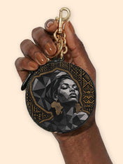 Golden Heritage Circular Coin Pouch Bag Charm QR0HH209