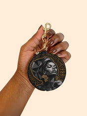 Golden Heritage Circular Coin Pouch Bag Charm QR0HH209