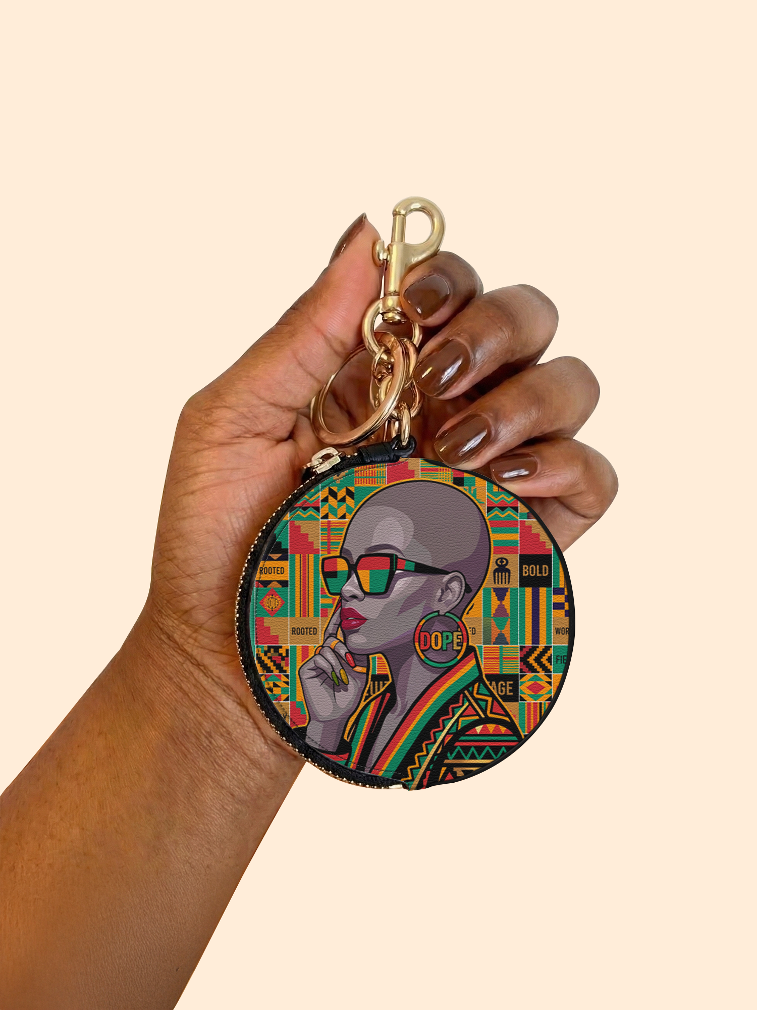 Limited In Grey Circular Coin Pouch Bag Charm QR0XD860