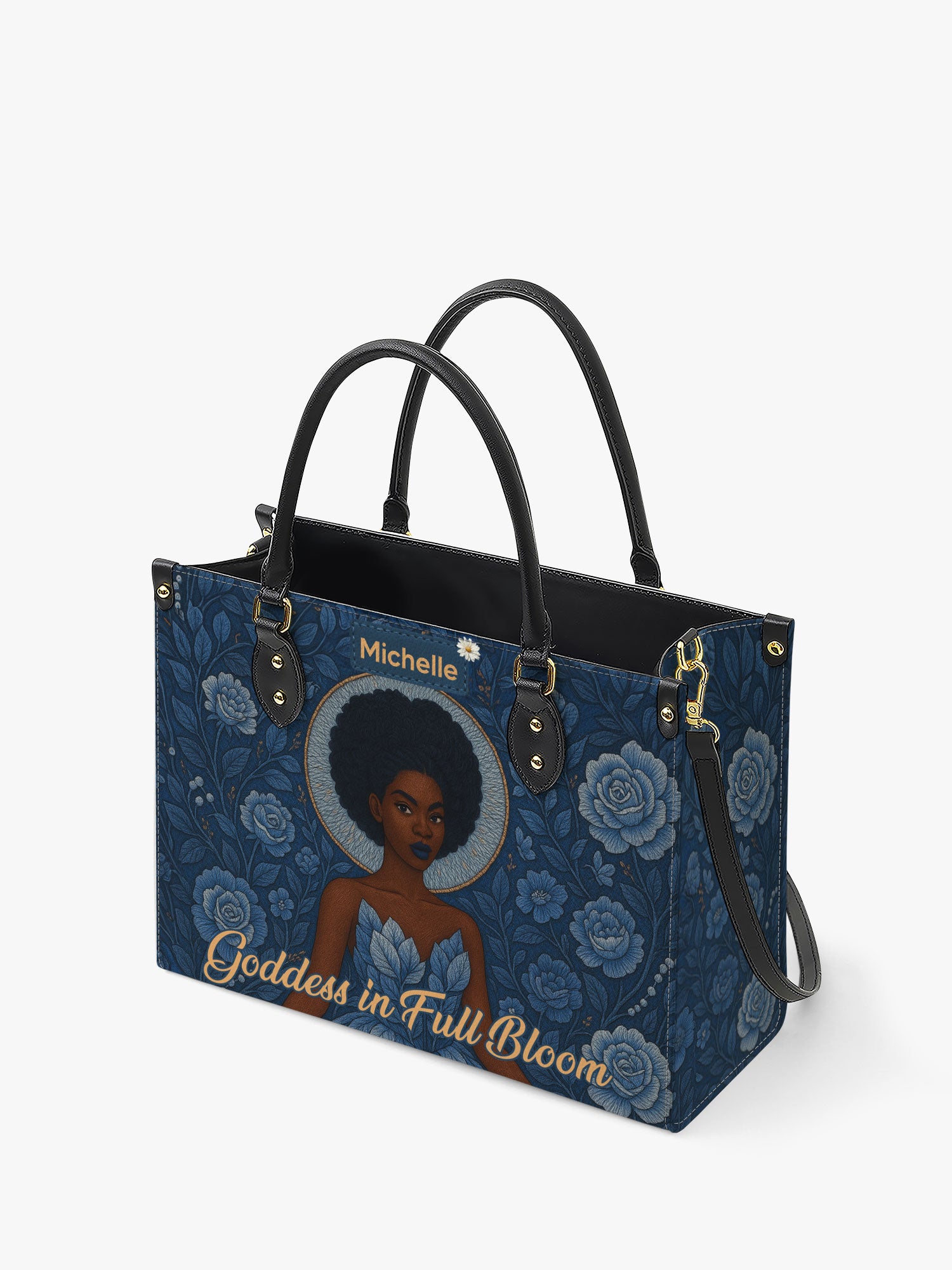 Goddess in Bloom Premium Leather Handbag