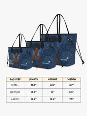 Black And Blooming Classic Shopper Tote