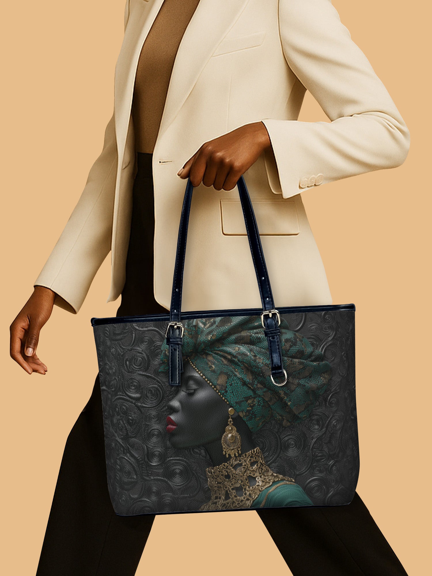 Emerald Grace Leather Bucket Bag QR0XD737