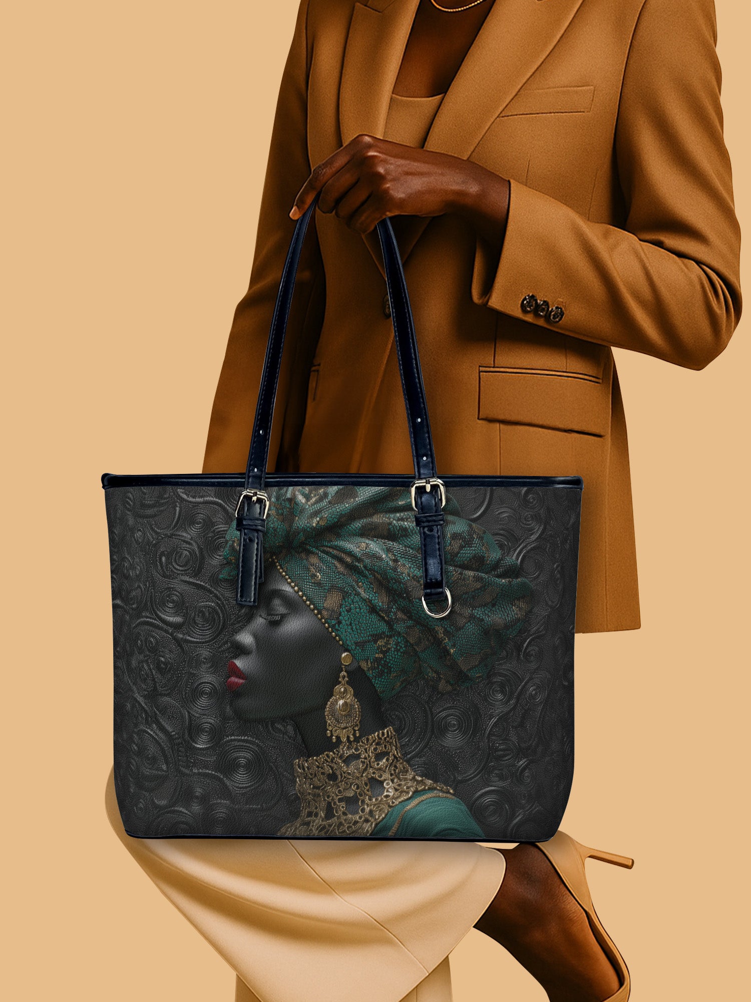 Emerald Grace Leather Bucket Bag QR0XD737