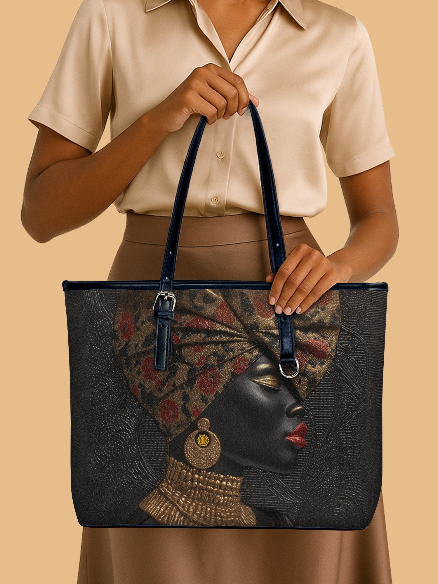 Golden Panthera Leather Bucket Bag QR0XD735