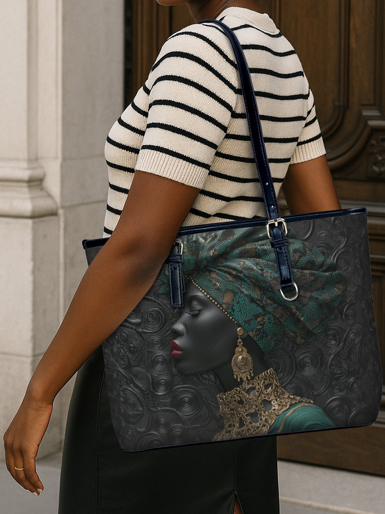 Emerald Grace Leather Bucket Bag QR0XD737