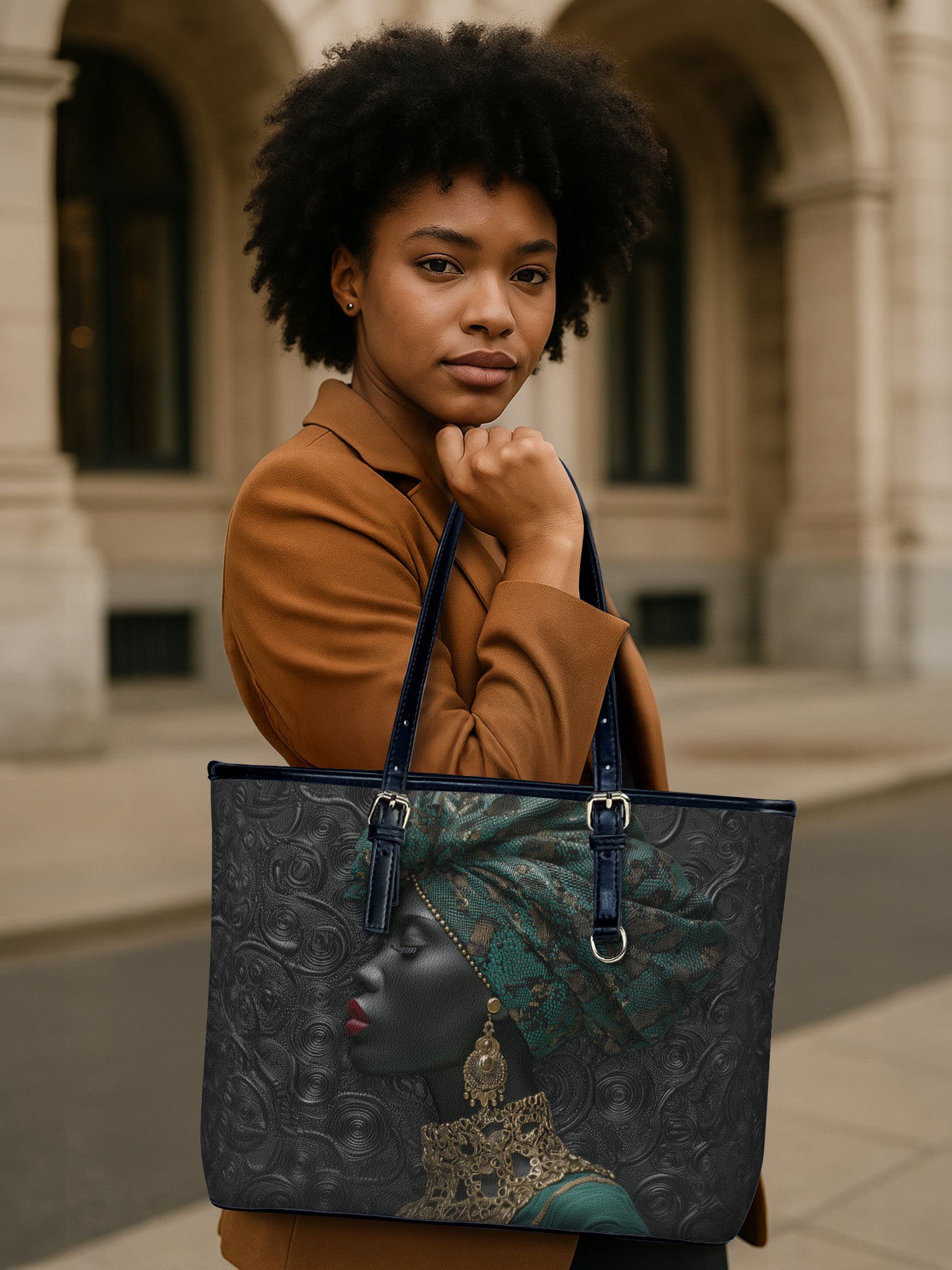 Emerald Grace Leather Bucket Bag QR0XD737