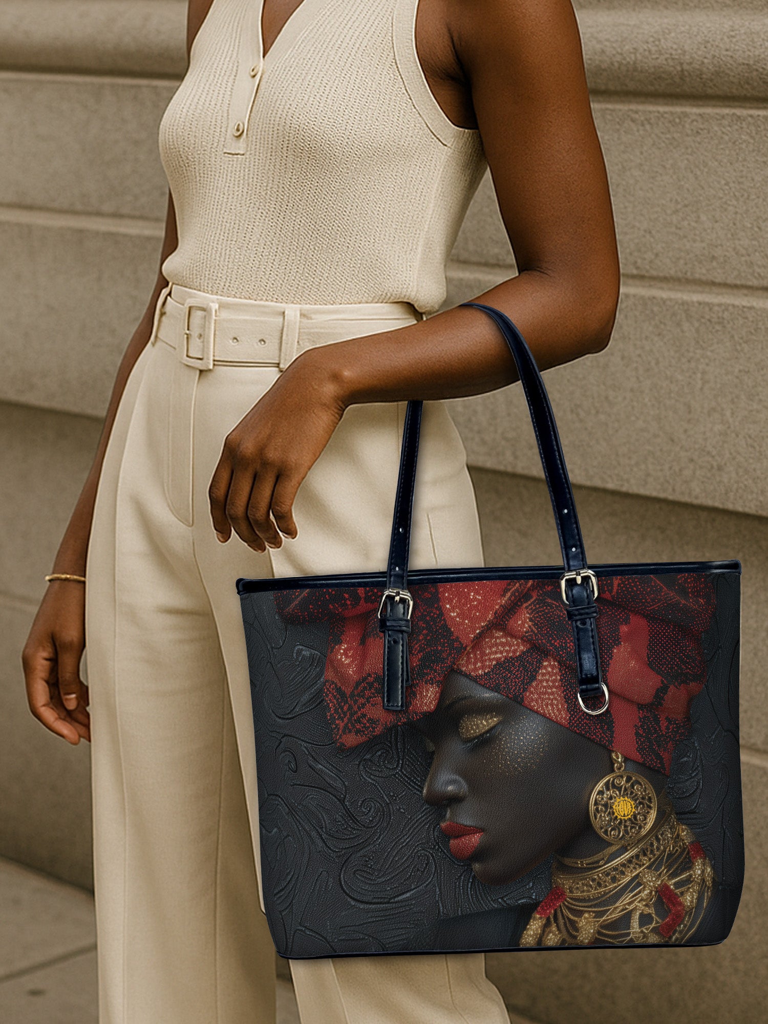 Scarlet Legacy Leather Bucket Bag QR0XD736