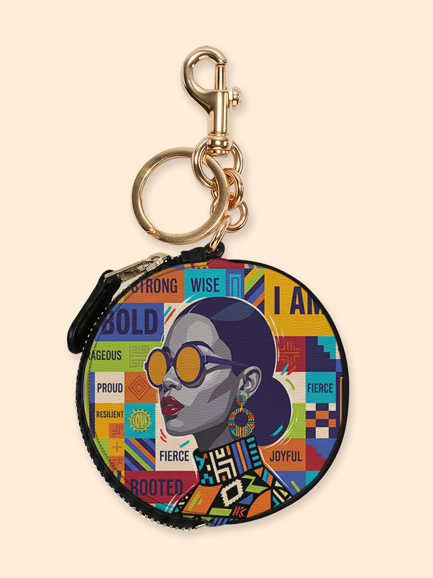 Words Never Said Circular Coin Pouch Bag Charm QR0XD861