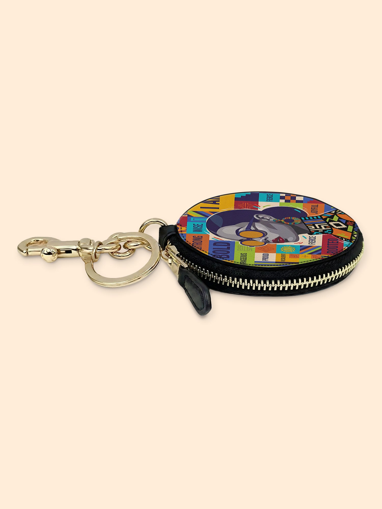 Words Never Said Circular Coin Pouch Bag Charm QR0XD861