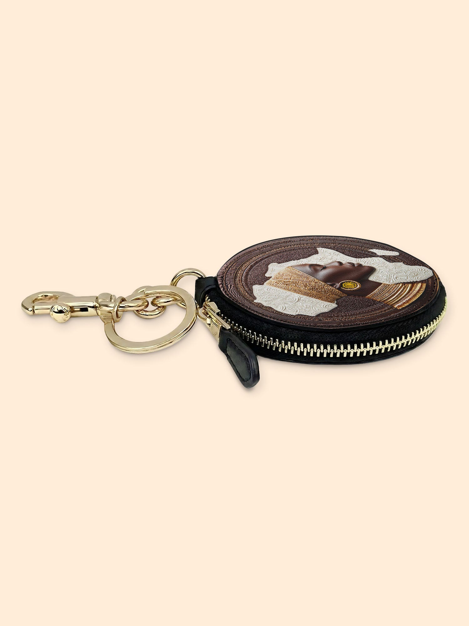 Motherland Grace Circular Coin Pouch Bag Charm QR0TV199