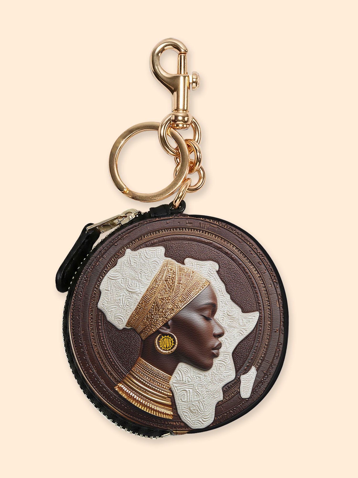 Motherland Grace Circular Coin Pouch Bag Charm QR0TV199