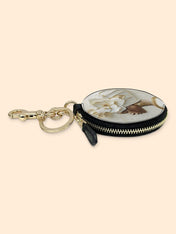 Pearl Serenity Circular Coin Pouch Bag Charm QR0TV193