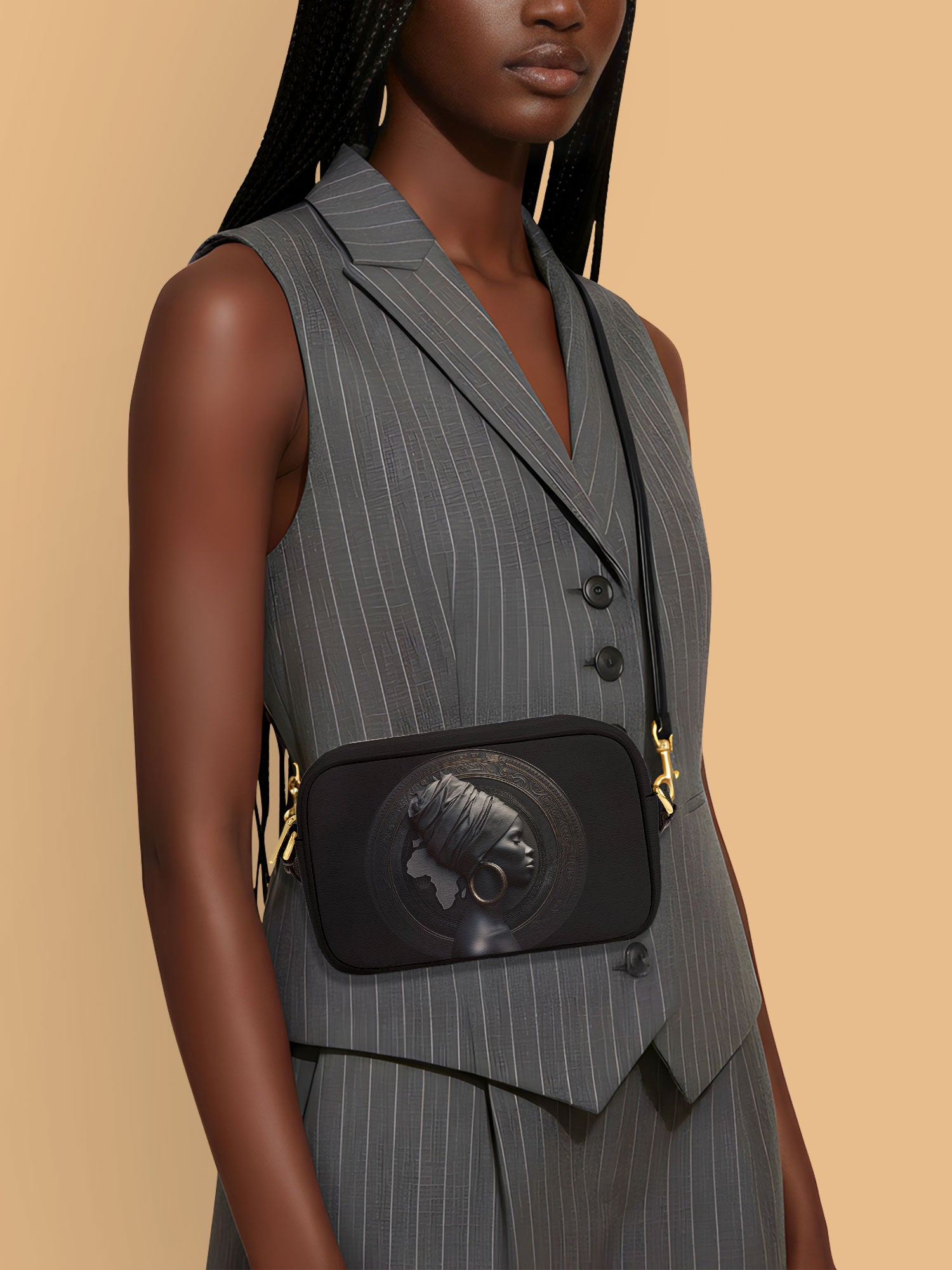 Pure Ebony Boxy Crossbody Bag QR0TD287