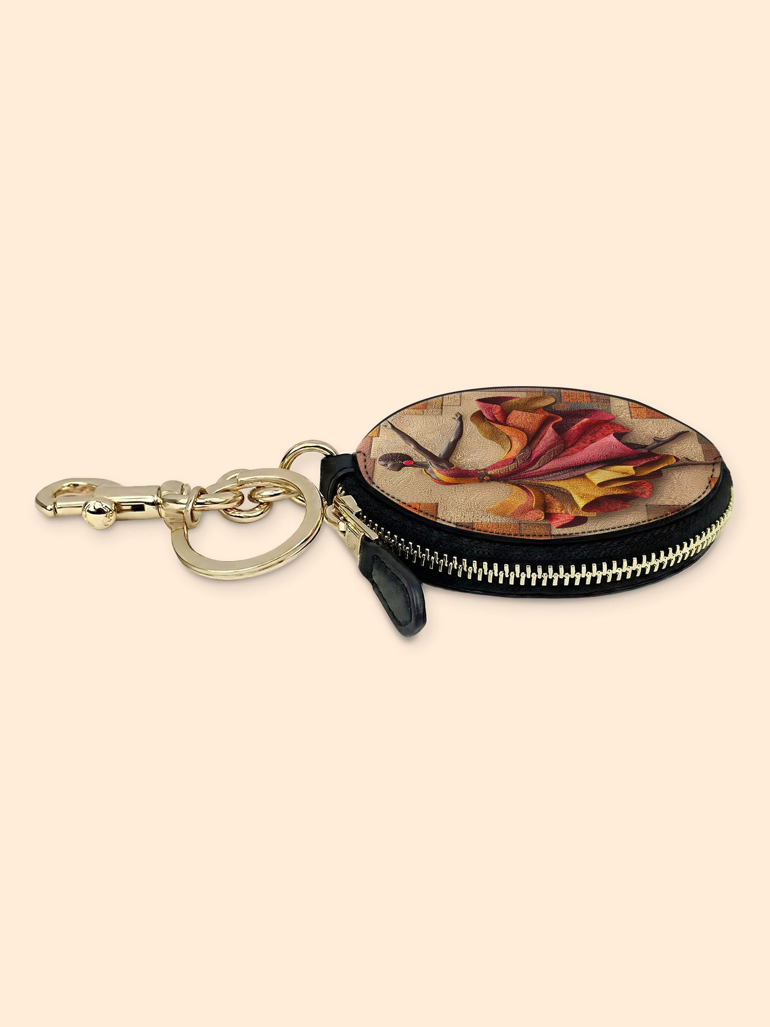 Rhythm of the Soul Circular Coin Pouch Bag Charm QR0TD090