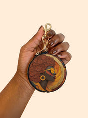 Royal Vision Circular Coin Pouch Bag Charm QR0TD313