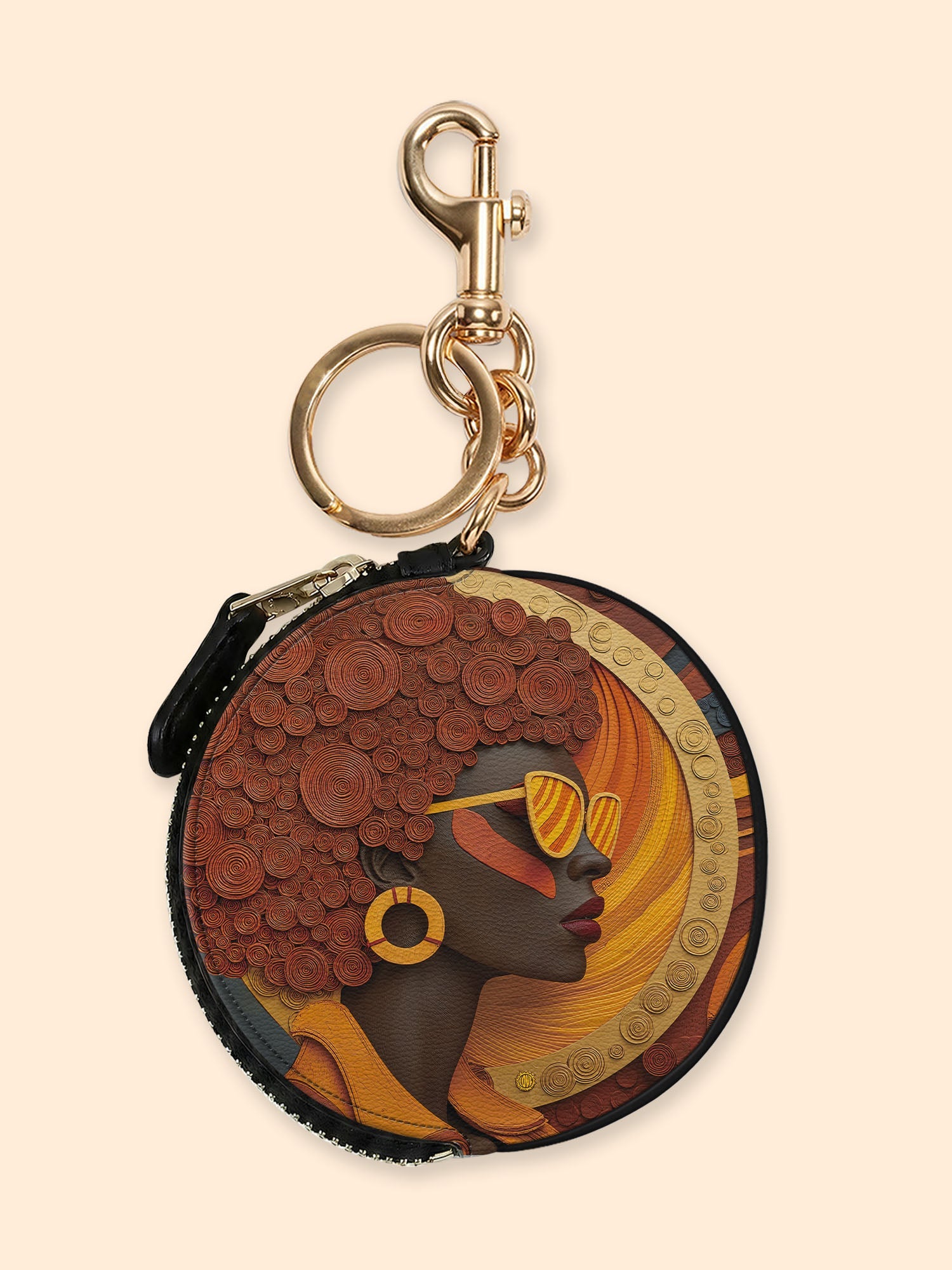 🎁 Royal Vision Circular Coin Pouch Bag Charm QR0TD313 (100% off)