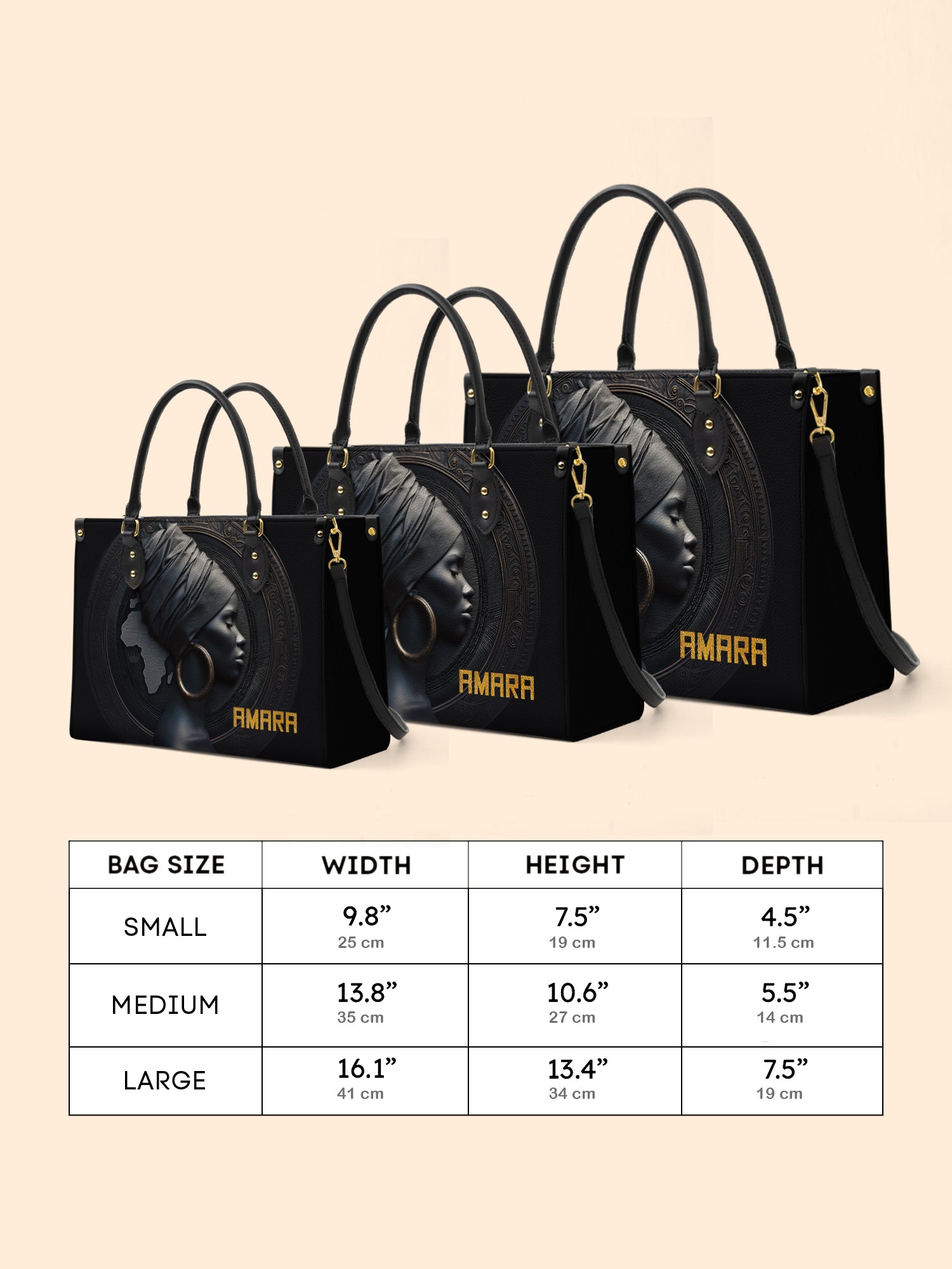 Pure Ebony Premium Leather Handbag