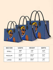 Blue Gold Legacy Premium Leather Handbag QR0TV286