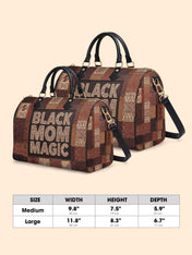 Black Mom Magic Leather Boston Bag QR0TD657