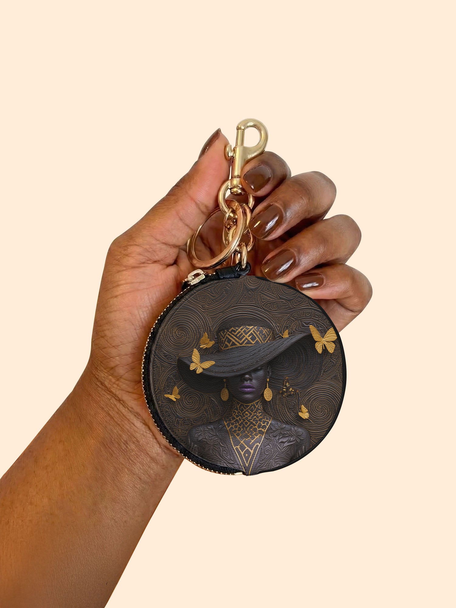 Voices of Glory Circular Coin Pouch Bag Charm QR0XD722
