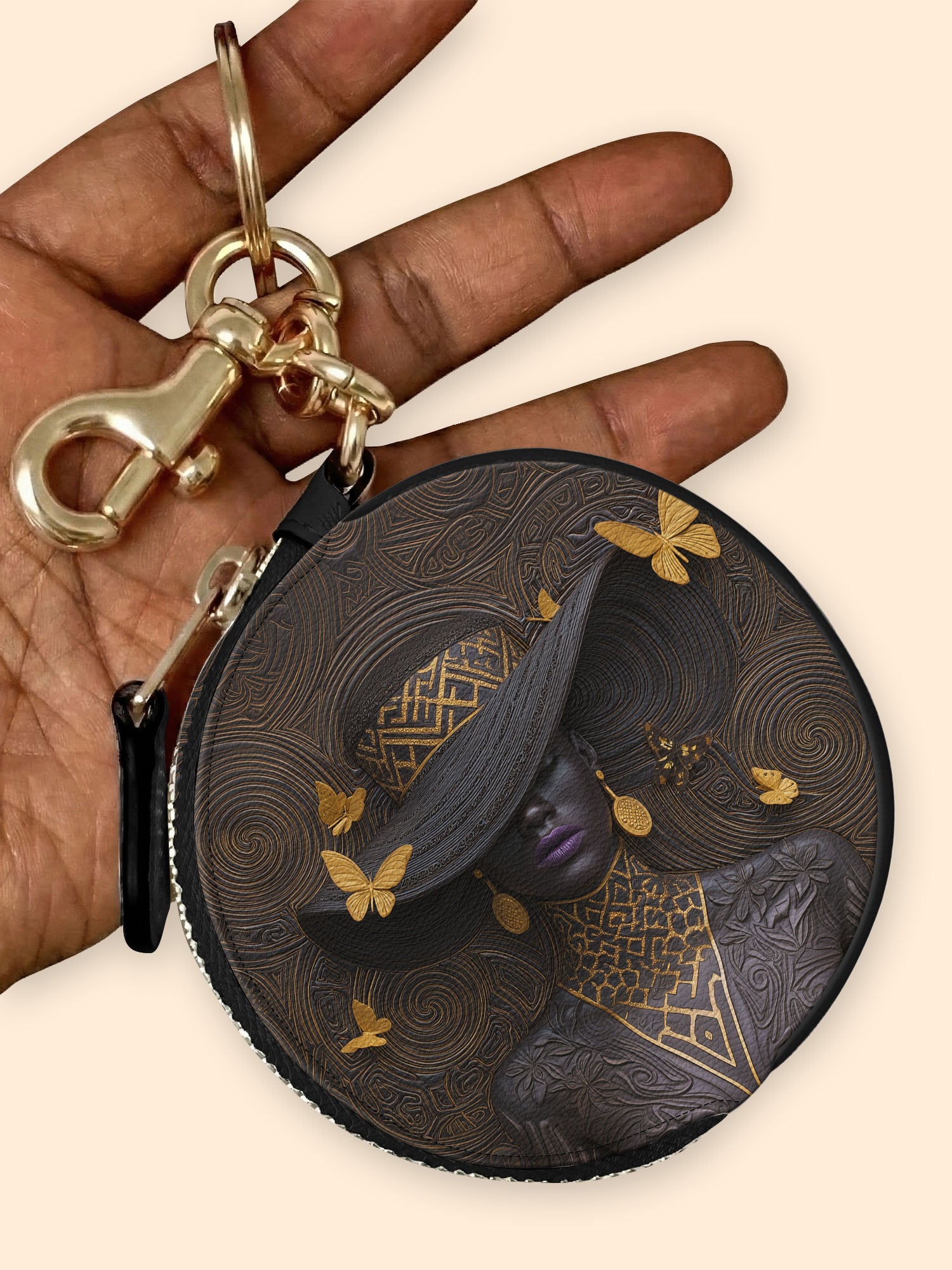 Voices of Glory Circular Coin Pouch Bag Charm QR0XD722