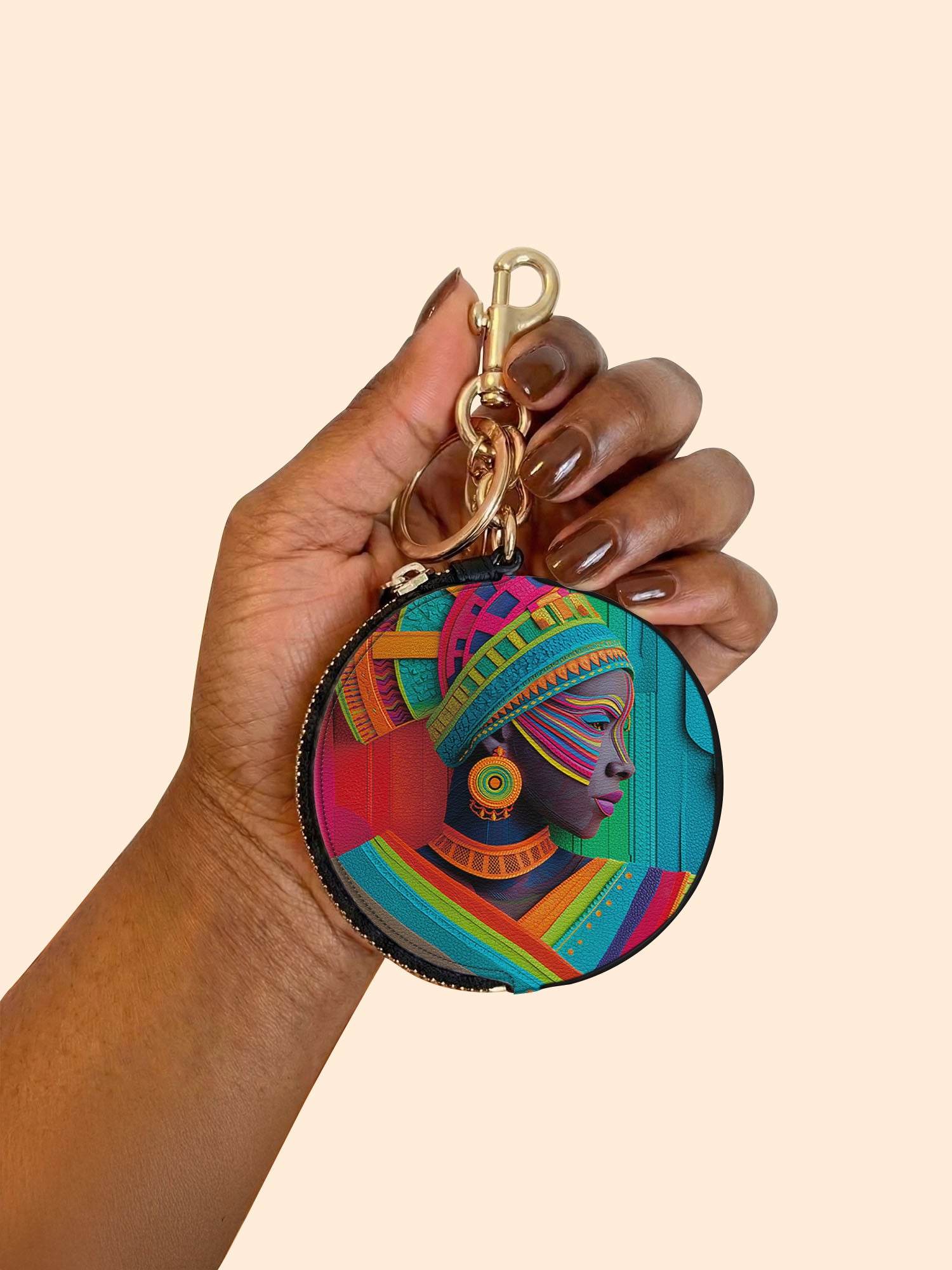 Wrapped Legacy Circular Coin Pouch Bag Charm QR0TD242