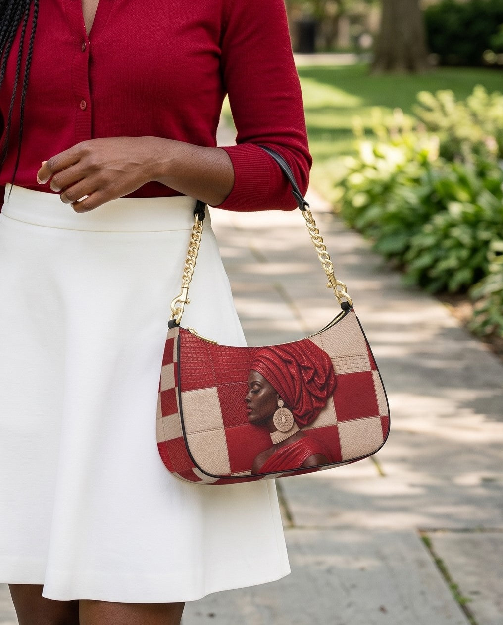 Draped in Crimson Demi Crossbody Bag QR0XD500