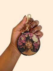 Maua Queen Circular Coin Pouch Bag Charm QR0HH055
