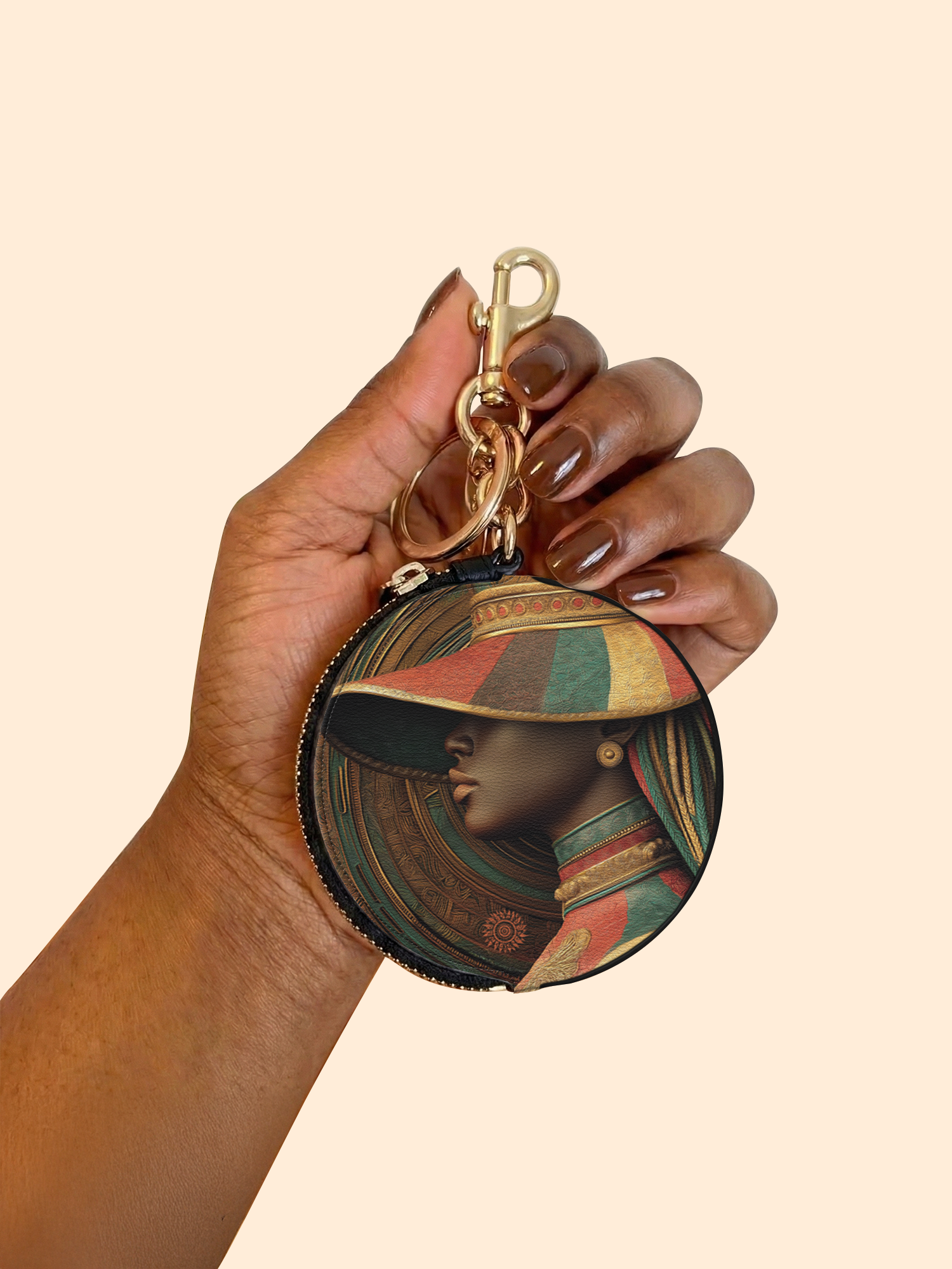 Veiled Pride Circular Coin Pouch Bag Charm QR0TV024