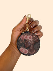 African Allure Circular Coin Pouch Bag Charm QR0XD531