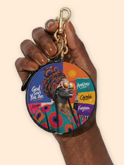 Boldly Blessed Circular Coin Pouch Bag Charm QR0TV275