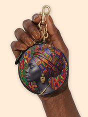 Rooted Aura Circular Coin Pouch Bag Charm QR0TD702