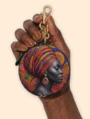 Ancestral Veil Circular Coin Pouch Bag Charm QR0TD701
