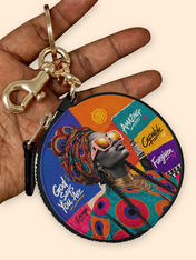 Boldly Blessed Circular Coin Pouch Bag Charm QR0TV275