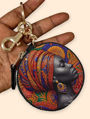 Ancestral Veil Circular Coin Pouch Bag Charm QR0TD701